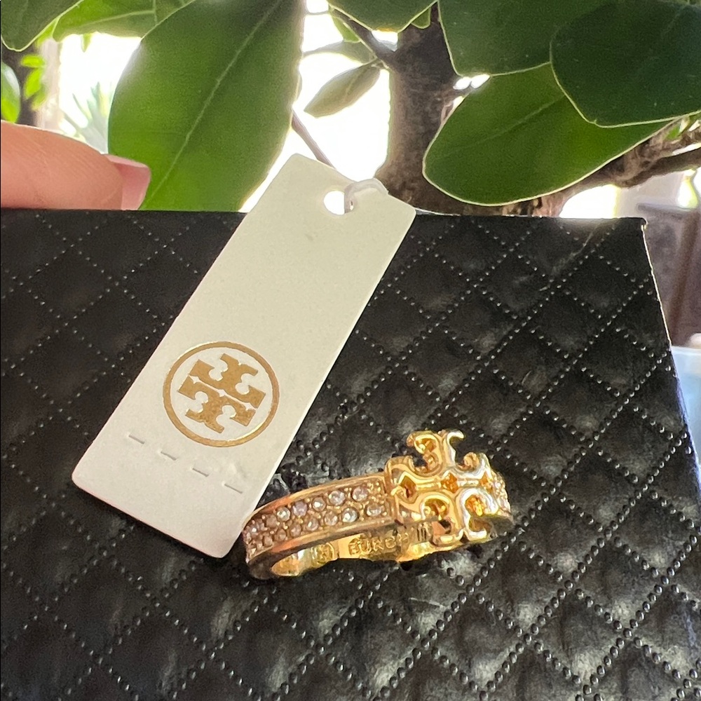 Tory Burch Kira Pave Crystal Logo Size 8